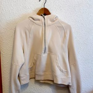 Lululemom Scuba Oversized Half Zip Hoodie in bone color - nvr worn but laundered